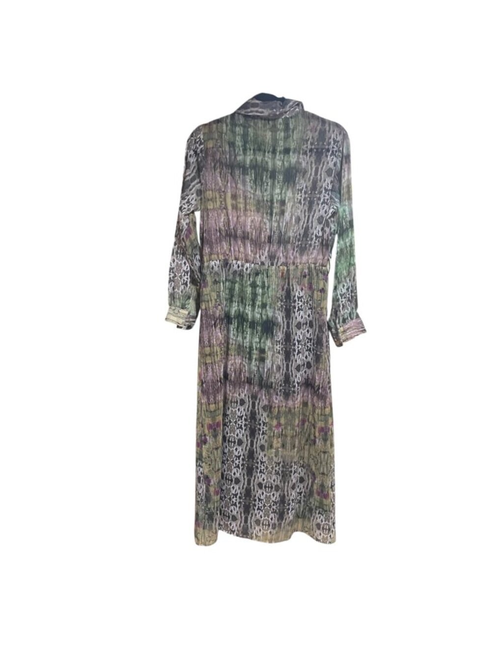 zara metallic thread animal print shirt dress - Picture 4 of 12